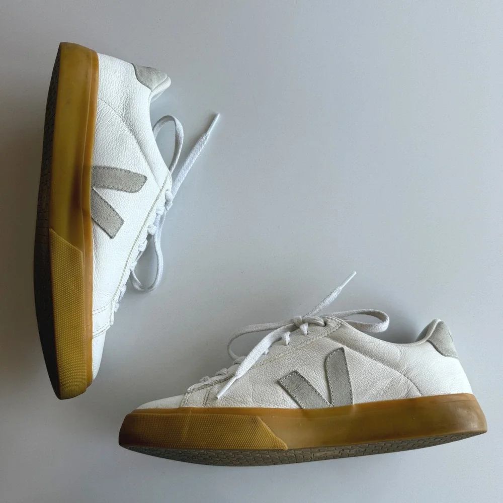 Veja Campo White Gum Chromefree Leather Comfort Shoes men 8 women 9.5 CP0503147A